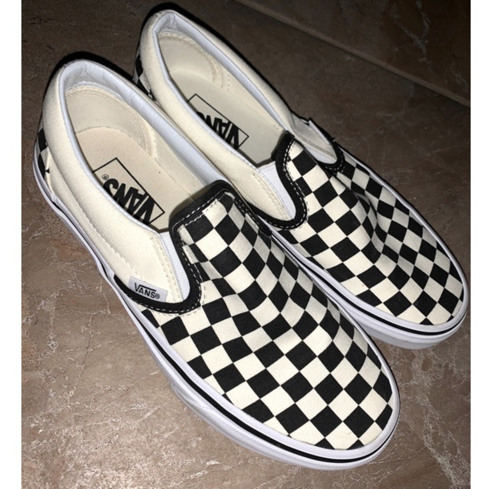Checkered Van slip ons